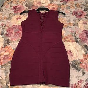 Beautiful marroon bandage dress